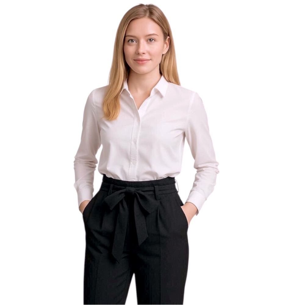 The Clothing Co | Black Paper Bag Wide Leg Pants S - Picture 2 of 8